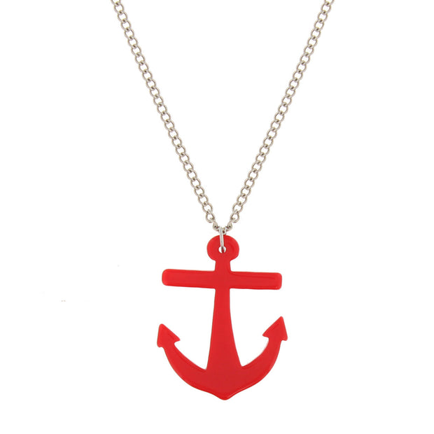 Anchor Pendant on Adjustable Chain Necklace - 5 x 4cm Pendant