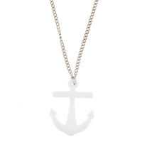 Anchor Pendant on Adjustable Chain Necklace