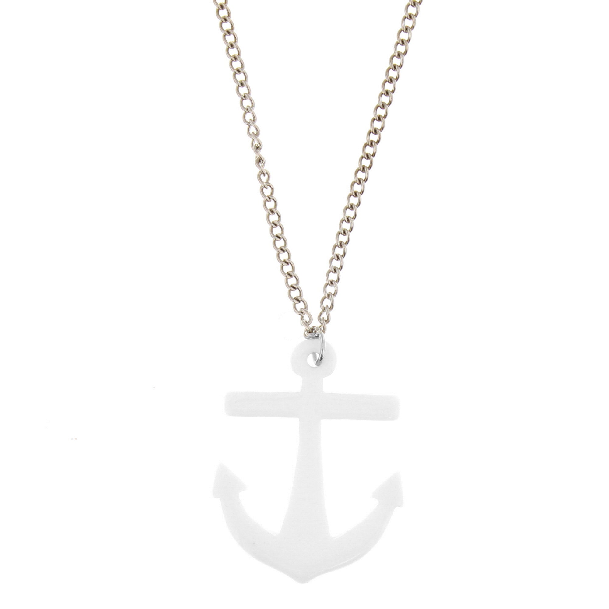 Anchor Pendant on Adjustable Chain Necklace