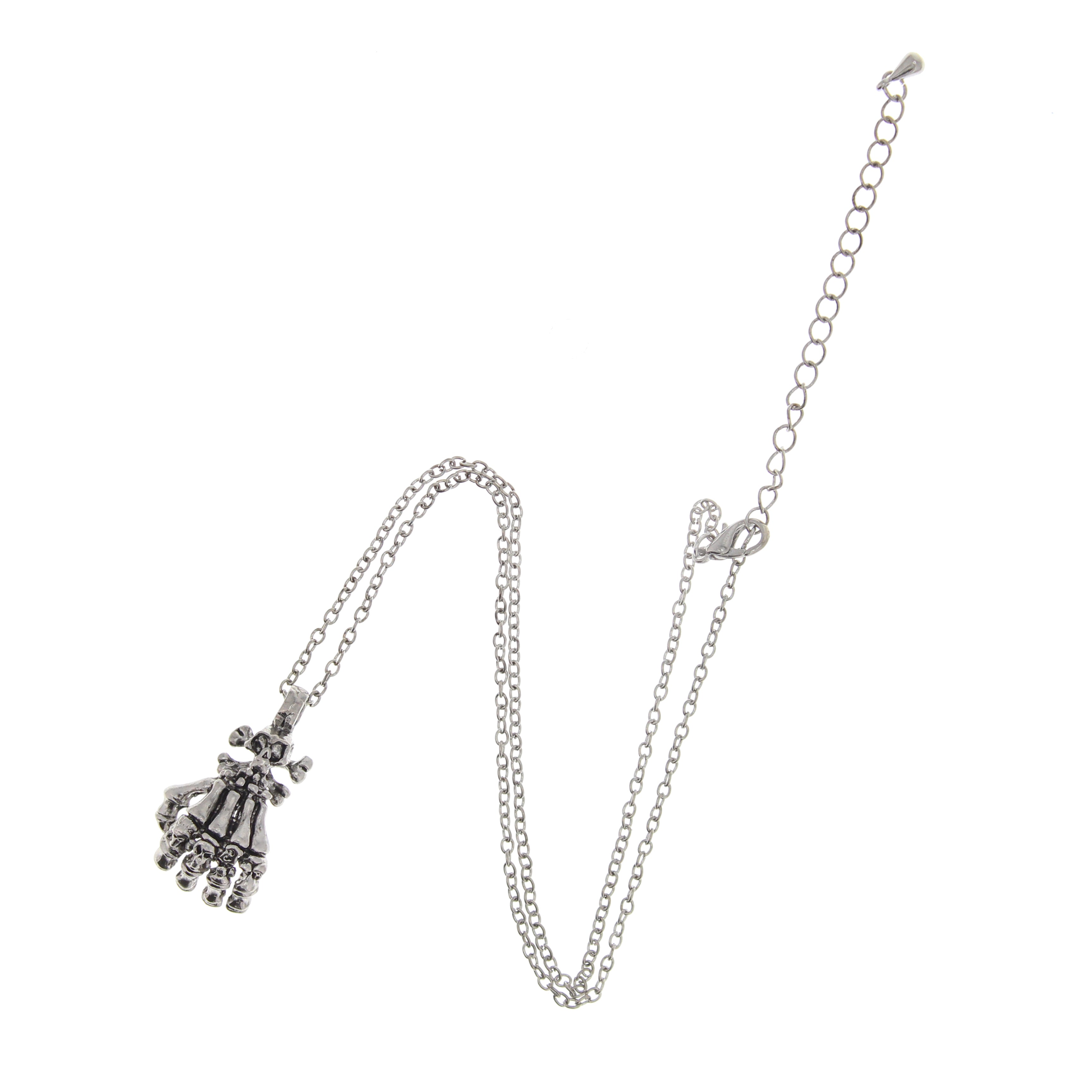 Skull & Skeleton Hand Necklace