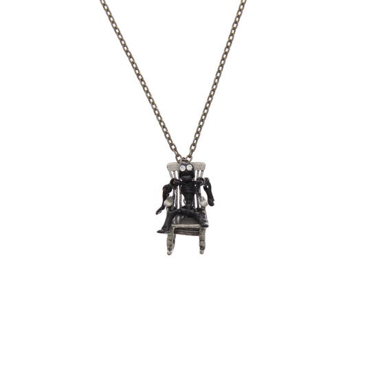 Skeleton in Rocking Chair Necklace