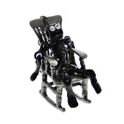 Skeleton in Rocking Chair Necklace (Chain 54 + 6cm,Chair: 3.5 x 3 x 2cm Skeleton: 5 x 4.5cm)
