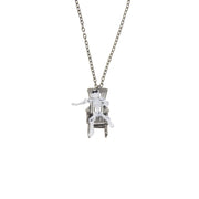 Skeleton in Rocking Chair Necklace (Chain 54 + 6cm,Chair: 3.5 x 3 x 2cm Skeleton: 5 x 4.5cm)