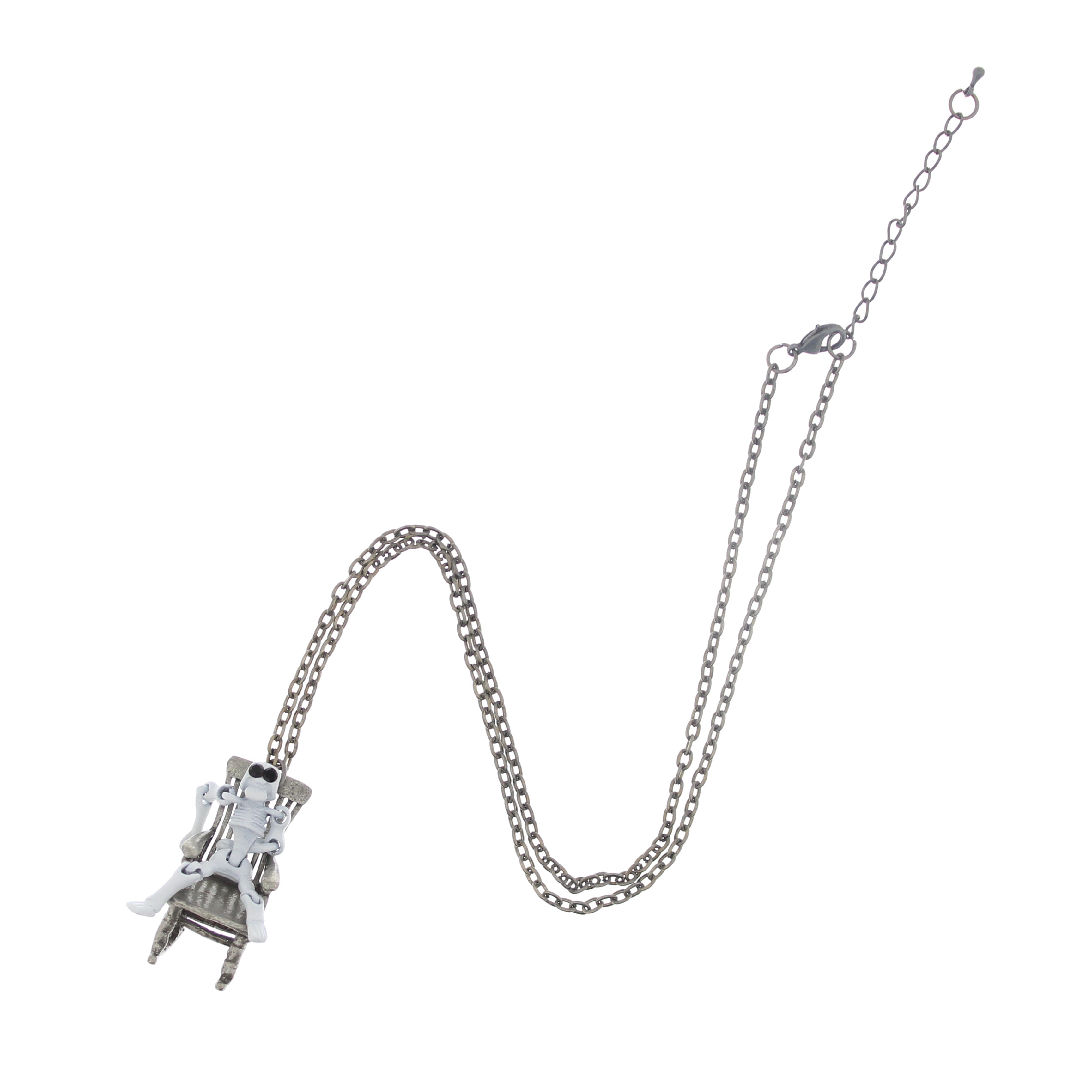 Skeleton in Rocking Chair Necklace