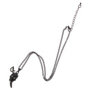 Black Jewelled Skull with Dagger Necklace