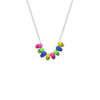 Neon Multi Skull Necklace