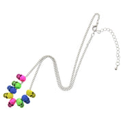 Neon Multi Skull Necklace (Chain 45cm, Pendant 1 x 0.8cm)