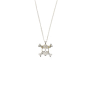 Diamonte Skull & Crossbone Necklace