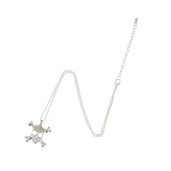 Diamonte Skull & Crossbone Necklace