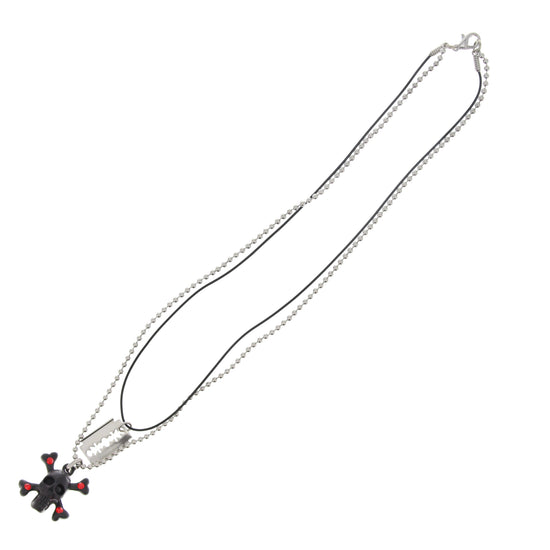 Black Skull & Crossbone and Blade Necklace