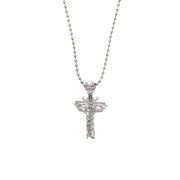 Skull on Cross Necklace (Chain 42cm, Pendant 5.5 x 3cm)