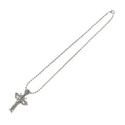 Skull on Cross Necklace (Chain 42cm, Pendant 5.5 x 3cm)