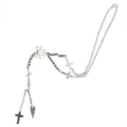 Skull & Crossbone with Cross and Dagger Necklace