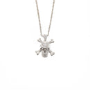 Diamonte Skull and Crossbone Necklace