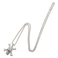 Diamonte Skull and Crossbone Necklace