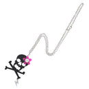 Black Plastic Skull & Crossbone Necklace