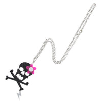 Black Plastic Skull & Crossbone Necklace