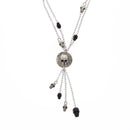 Black and Silver Multi Skull Necklace