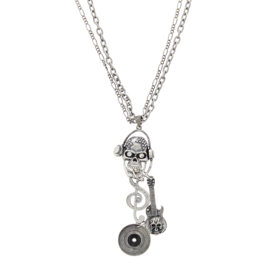 Musical Themed Diamante Skull