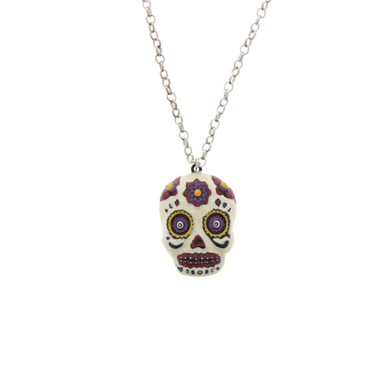 Black and Silver Multi Skull Necklace