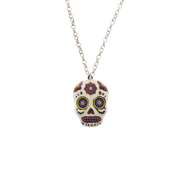 Black and Silver Multi Skull Necklace (Chain 42 + 8cm)