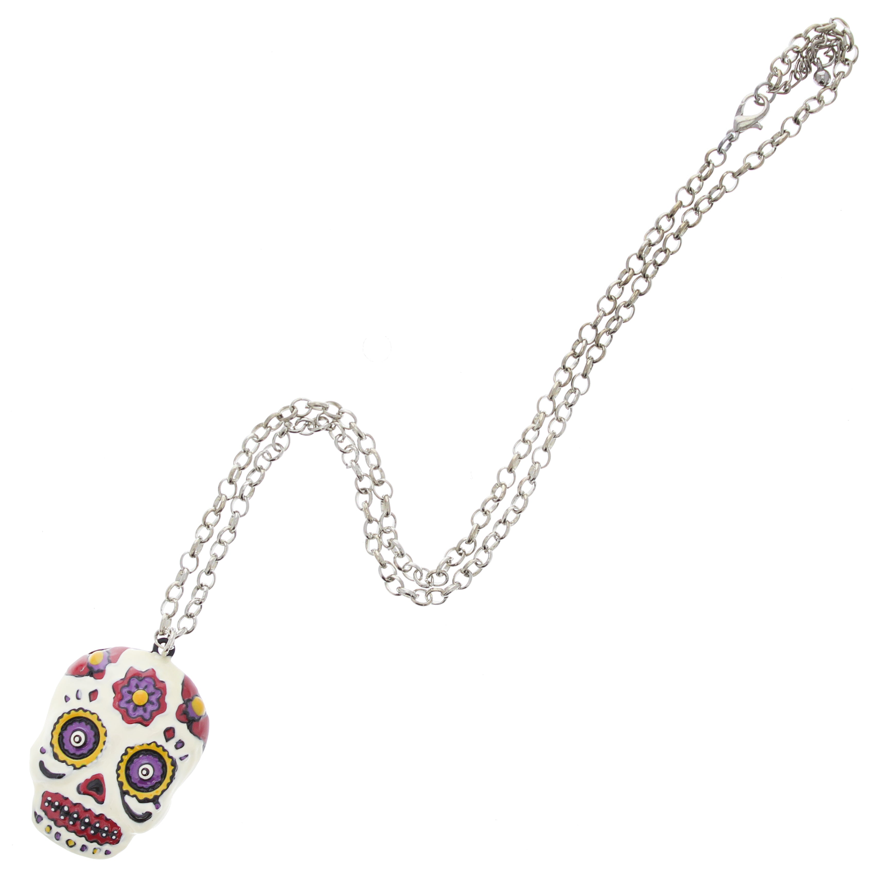 Black and Silver Multi Skull Necklace