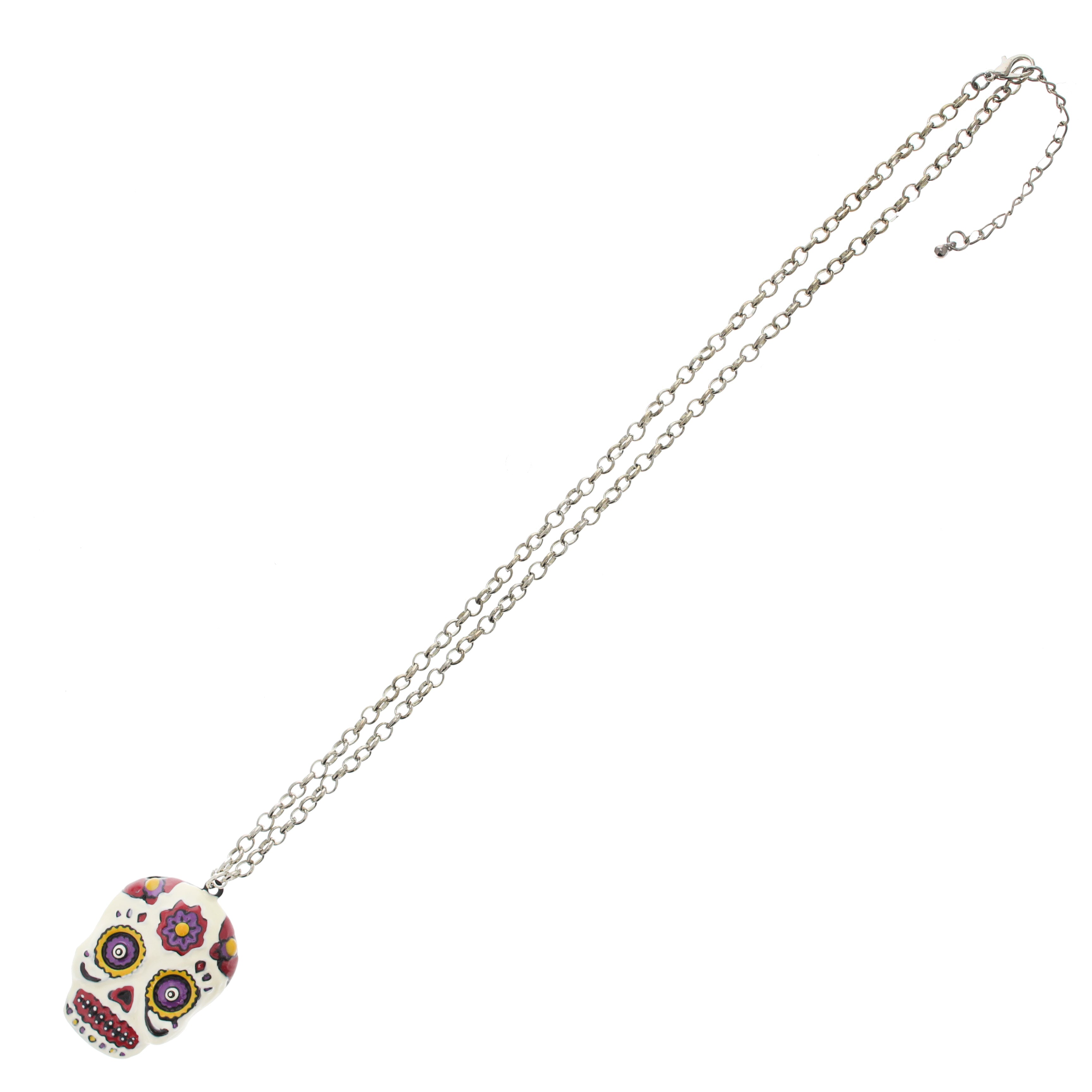 Black and Silver Multi Skull Necklace