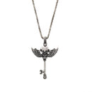 Skull & Wings Key Necklace