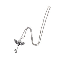 Skull & Wings Key Necklace
