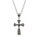 Skulls Cross Necklace with Large Skull