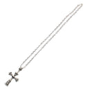 Skulls Cross Necklace with Large Skull