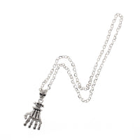 Skull and Skeleton Hand Necklace