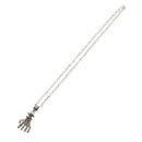Skull and Skeleton Hand Necklace