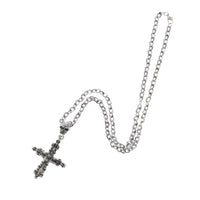 Mini Skulls Cross Necklace with Large Skull