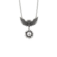 Winged Skull with Flaming CND