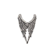Adjustable Angel Wings Ring with Diamante Stones