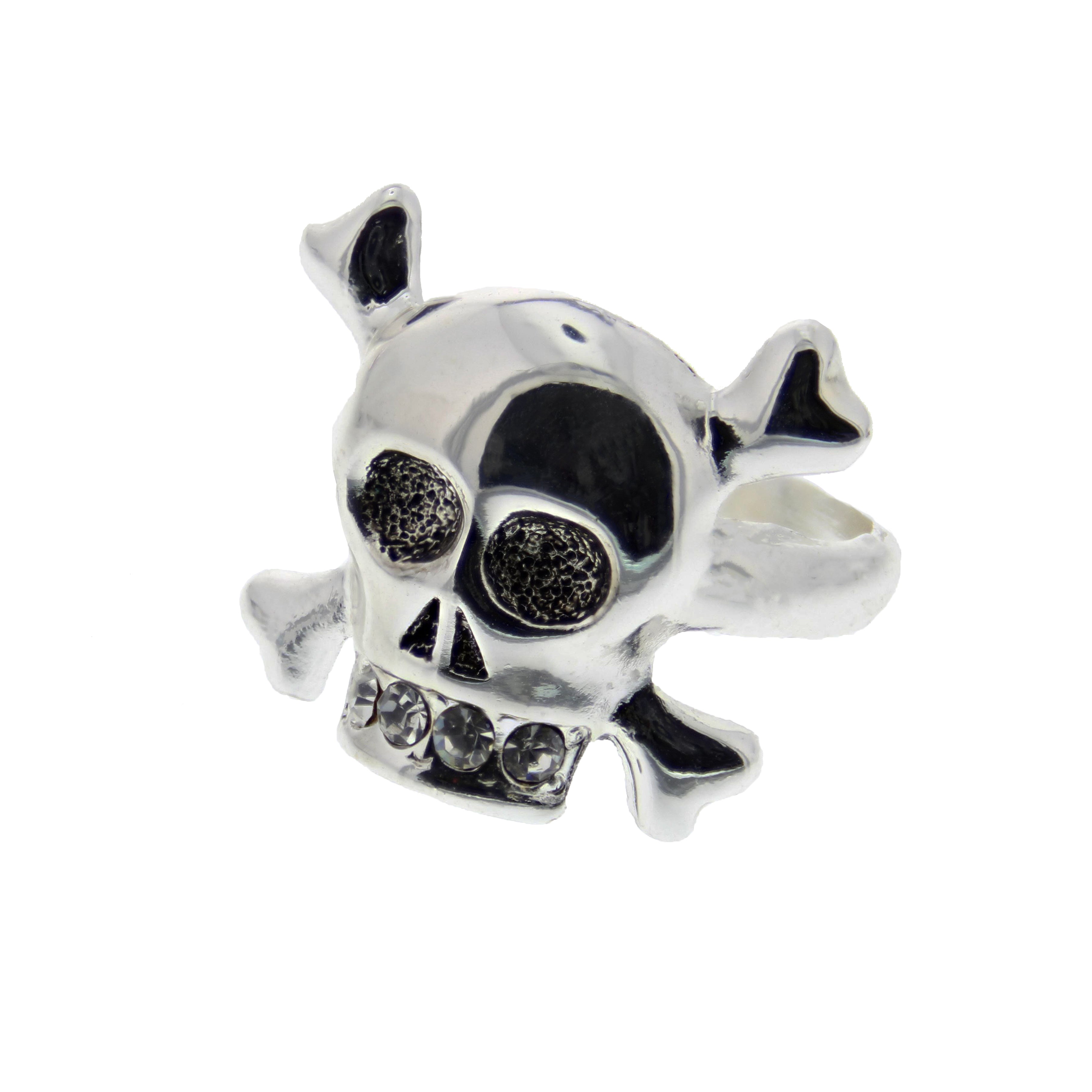 Skull & Crossbones Studded Mouth Ring