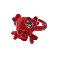 Multicoloured Gem  Filled Skeletal Ring