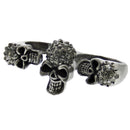 Crazy Laughing Skull Double Ring