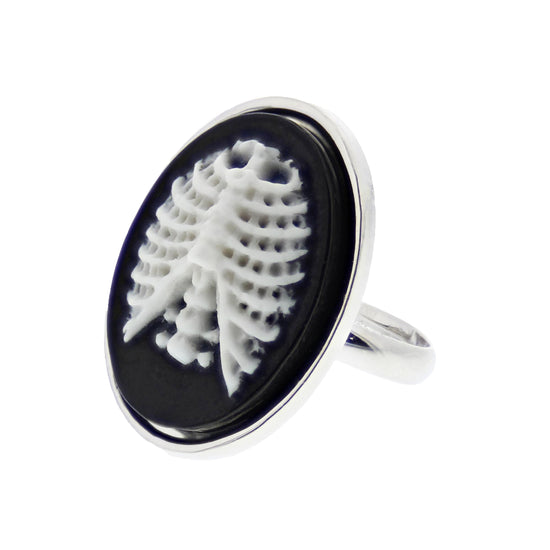 Adjustable Rib Cage Cameo Ring