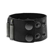 Black PU Bracelet with Bullets