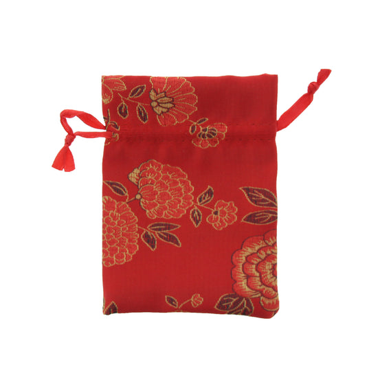 Assorted Colour Chinese Pattern Draw String Gift Bags