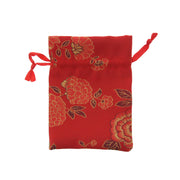 Assorted Colour Chinese Patttern Small Sized Draw String Gift Bags
