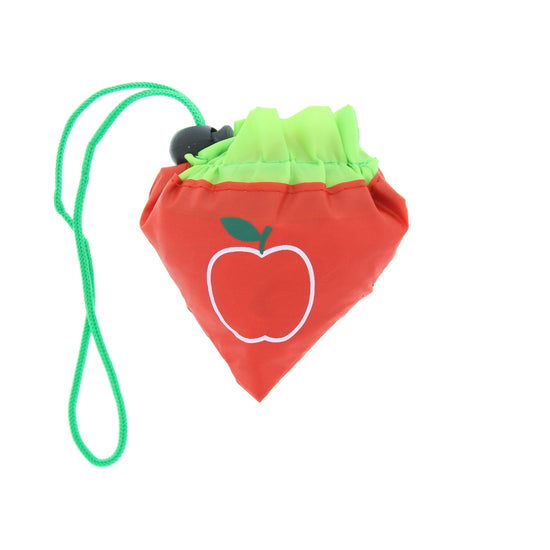 Apple Themed Shopping Bag in a Draw String Pouch
