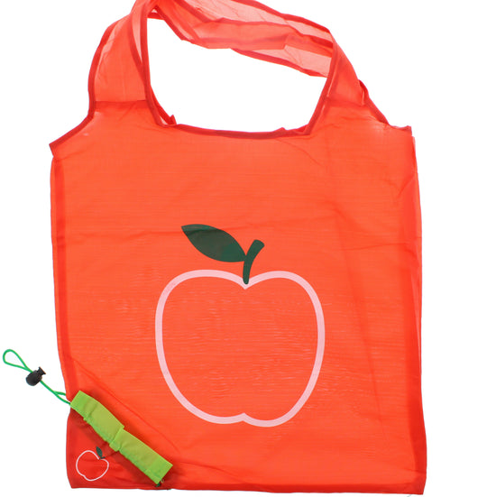 Apple Themed Shopping Bag in a Draw String Pouch
