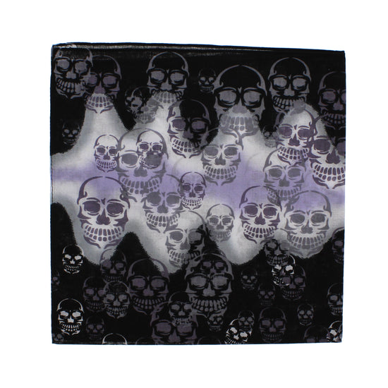 Multi Sized Skulls on Shaded Bandana