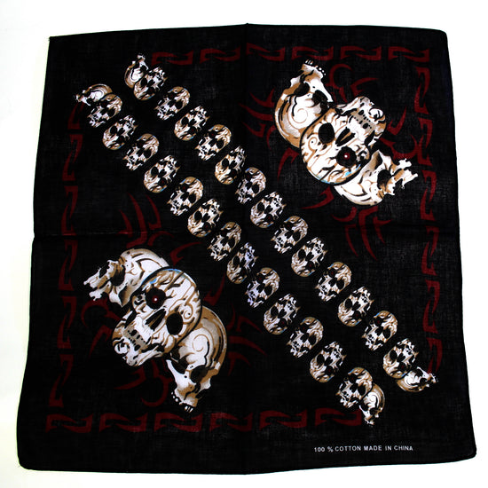 Triple Skull & Mini Skulls Bandana