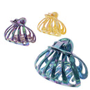 8cm Marble AB Effect Birdcage Hair Claw Clips