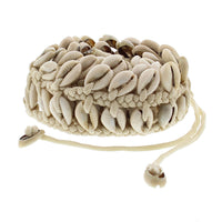 Double Row Shell & Rope Belt with Braided Edge