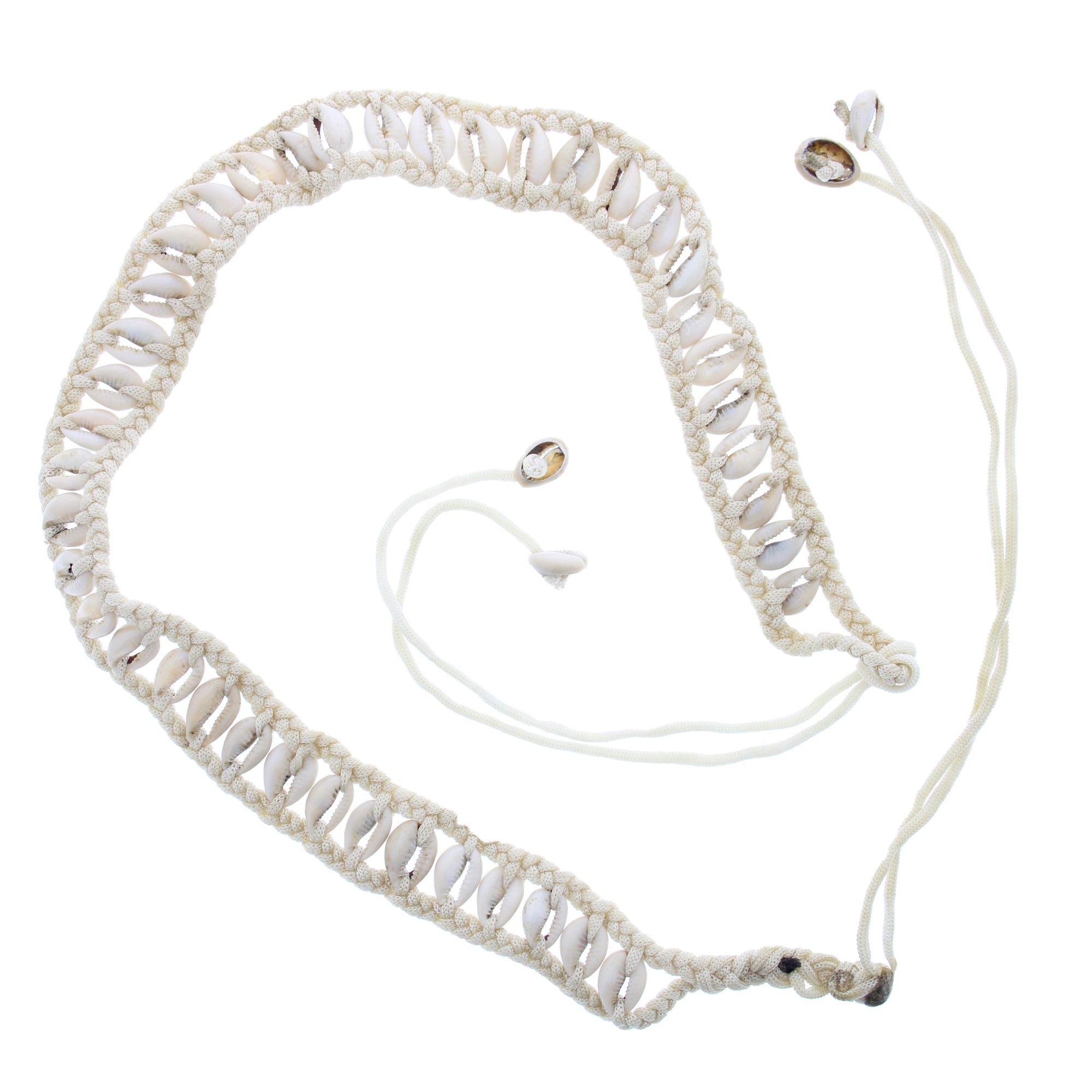 Single Row Shell & Rope Belt with Braided Edge